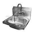 Splash Mounted Stainless Steel Hand Sink, NSF Wall Mounted Stainless Steel Commercial Hand Sink for Catering